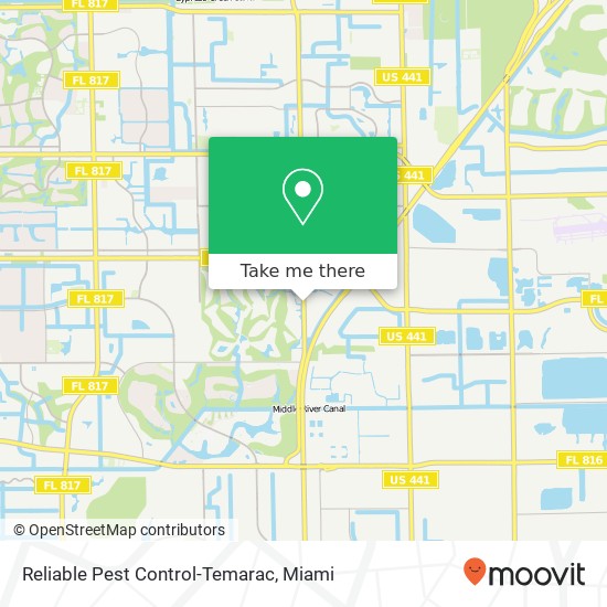 Reliable Pest Control-Temarac map