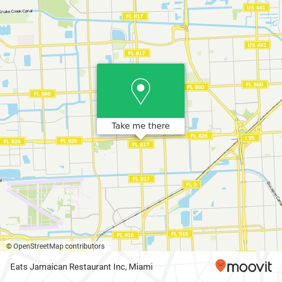 Eats Jamaican Restaurant Inc map