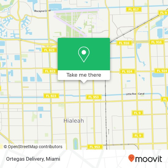 Ortegas Delivery map