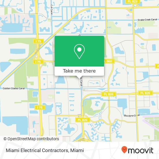 Miami Electrical Contractors map