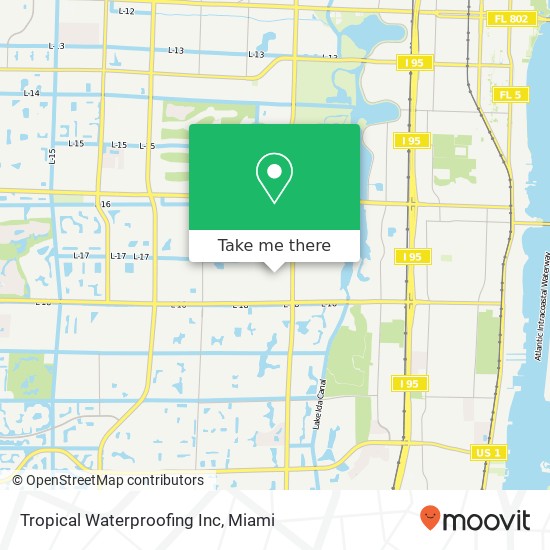 Tropical Waterproofing Inc map