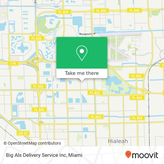 Mapa de Big Als Delivery Service Inc