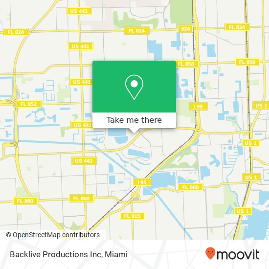 Mapa de Backlive Productions Inc