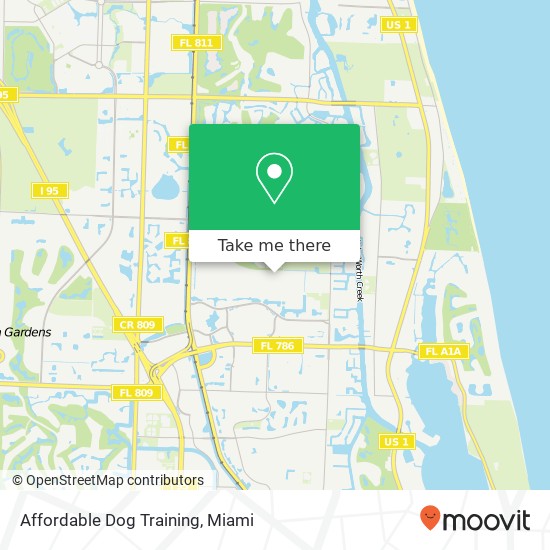 Affordable Dog Training map