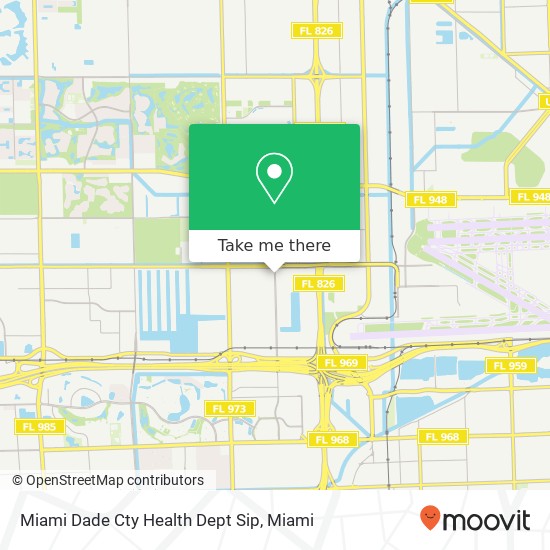 Miami Dade Cty Health Dept Sip map