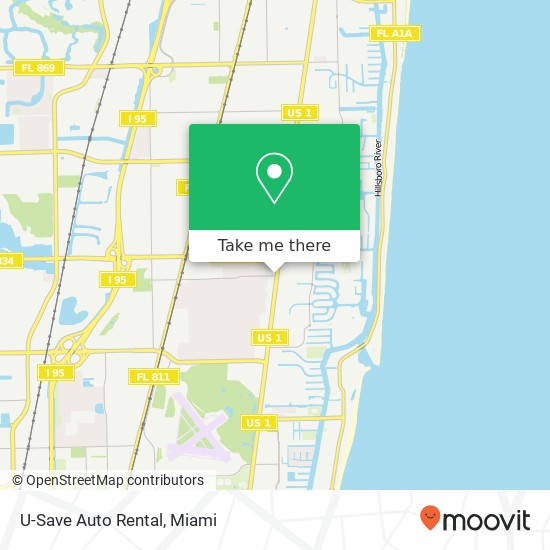 U-Save Auto Rental map