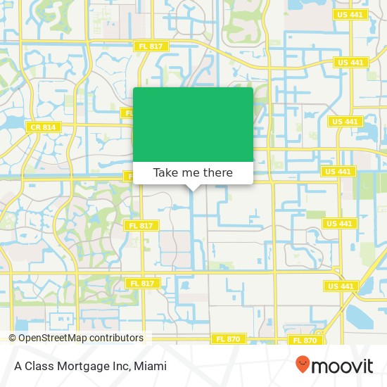 A Class Mortgage Inc map