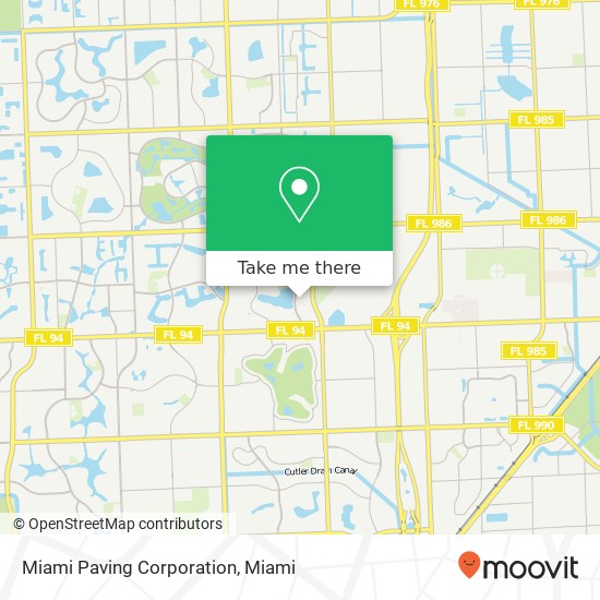 Miami Paving Corporation map