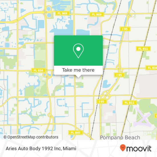 Aries Auto Body 1992 Inc map