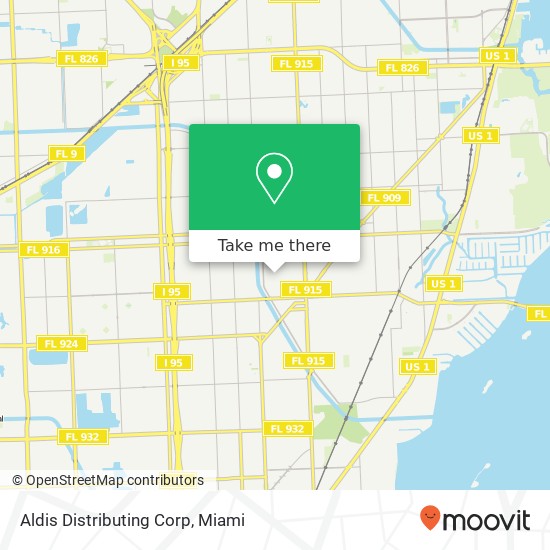 Aldis Distributing Corp map