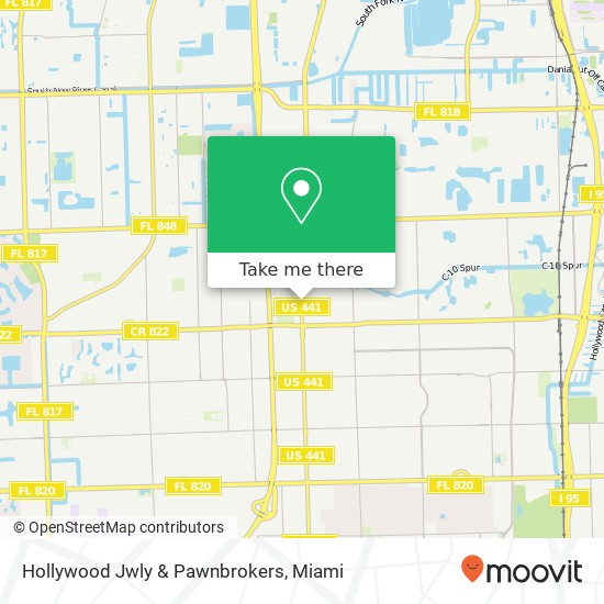 Hollywood Jwly & Pawnbrokers map