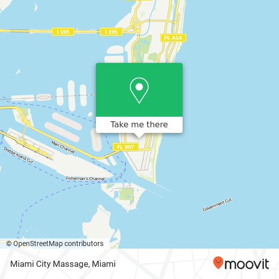 Mapa de Miami City Massage