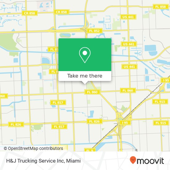 Mapa de H&J Trucking Service Inc