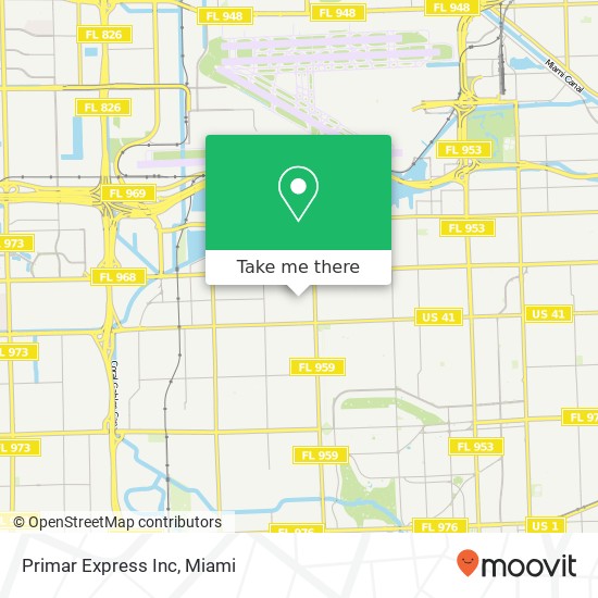 Primar Express Inc map