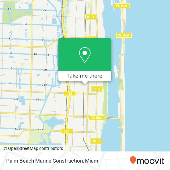 Mapa de Palm Beach Marine Construction