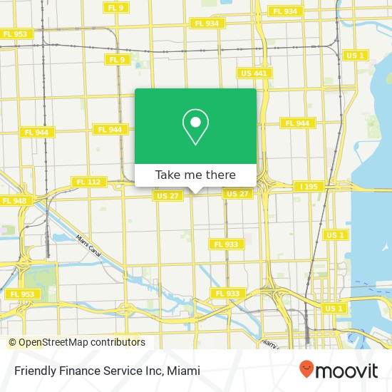 Friendly Finance Service Inc map