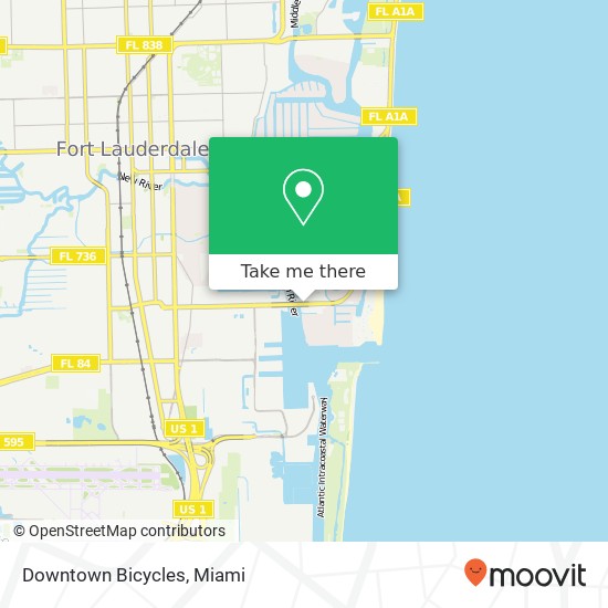 Downtown Bicycles map