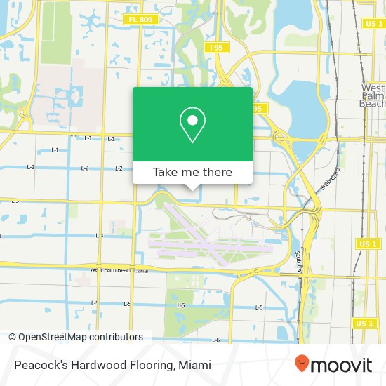 Peacock's Hardwood Flooring map