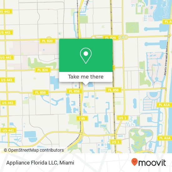 Mapa de Appliance Florida LLC
