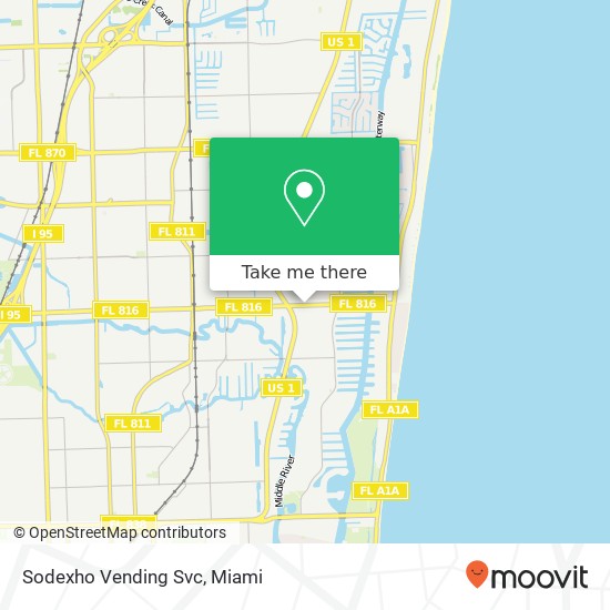 Sodexho Vending Svc map