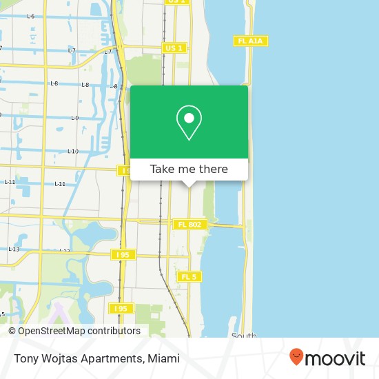Mapa de Tony Wojtas Apartments