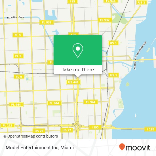 Model Entertainment Inc map