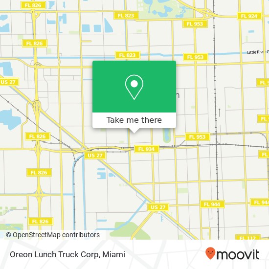 Mapa de Oreon Lunch Truck Corp
