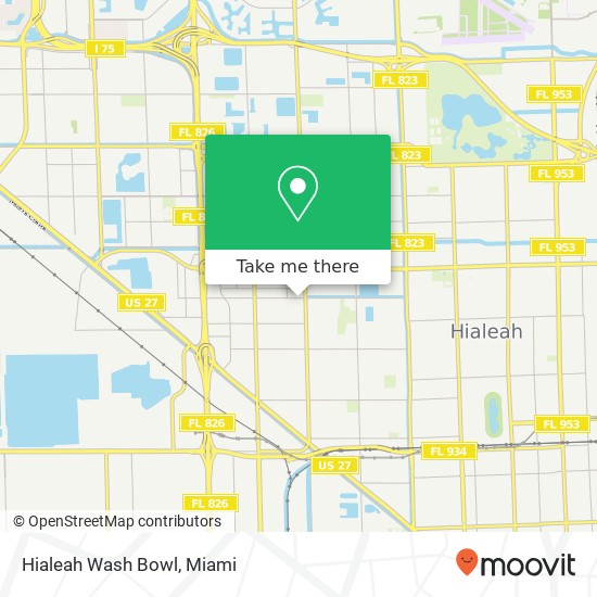 Mapa de Hialeah Wash Bowl