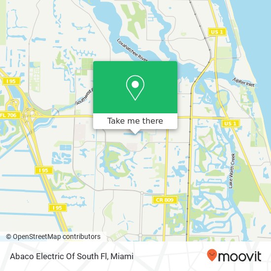 Mapa de Abaco Electric Of South Fl