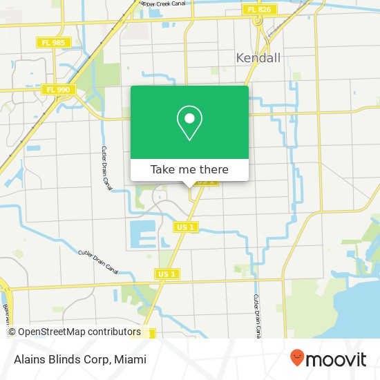 Alains Blinds Corp map