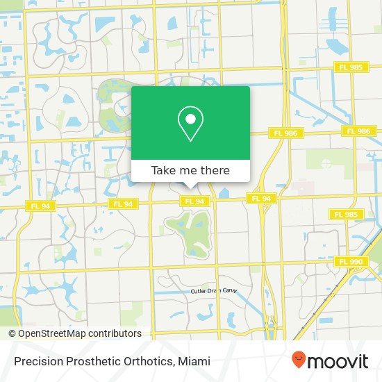 Precision Prosthetic Orthotics map