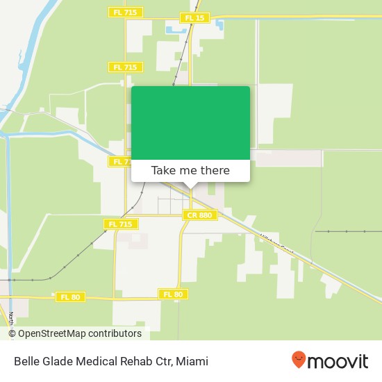 Belle Glade Medical Rehab Ctr map