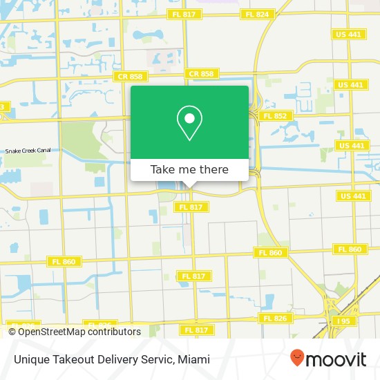 Unique Takeout Delivery Servic map