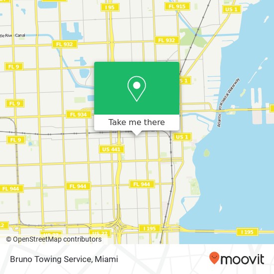 Bruno Towing Service map