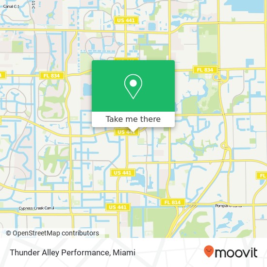Thunder Alley Performance map