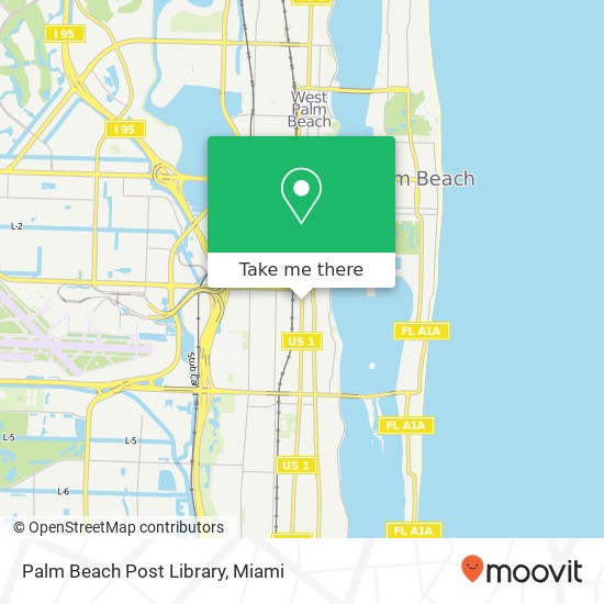 Palm Beach Post Library map