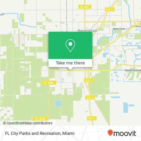 FL City Parks and Recreation map