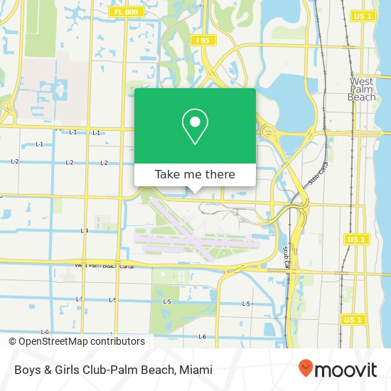 Boys & Girls Club-Palm Beach map