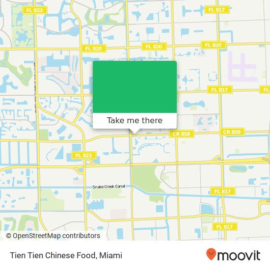 Tien Tien Chinese Food map