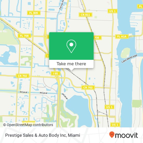 Prestige Sales & Auto Body Inc map