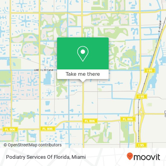 Podiatry Services Of Florida map