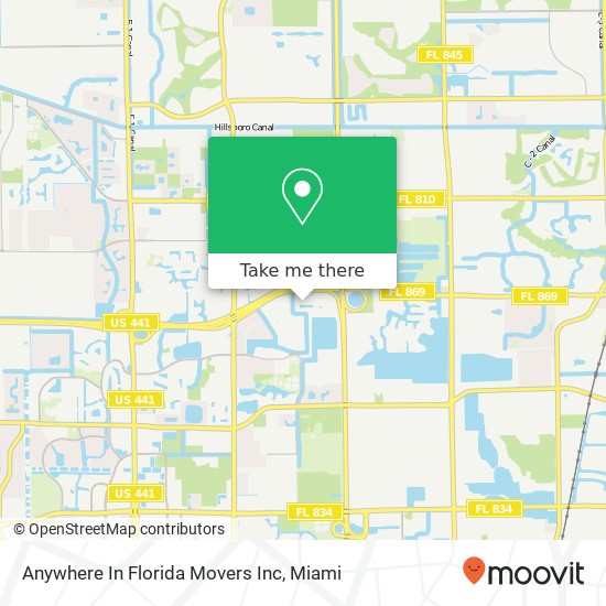 Mapa de Anywhere In Florida Movers Inc