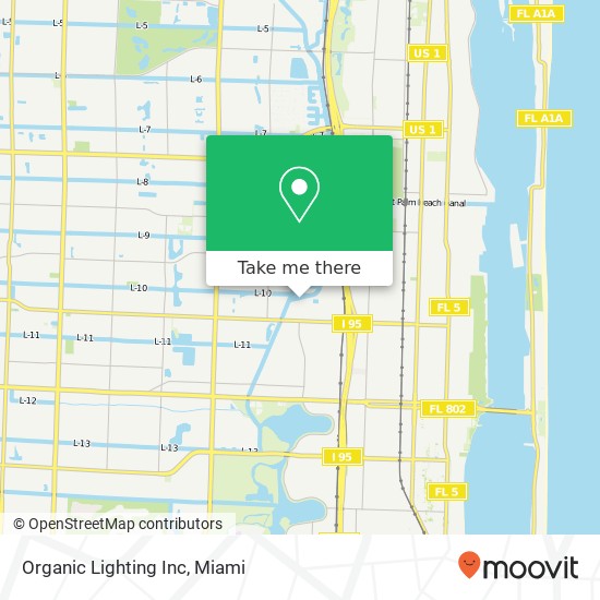 Mapa de Organic Lighting Inc