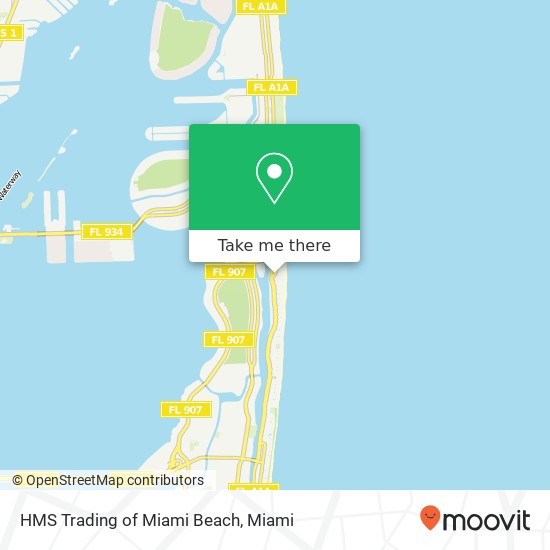 Mapa de HMS Trading of Miami Beach