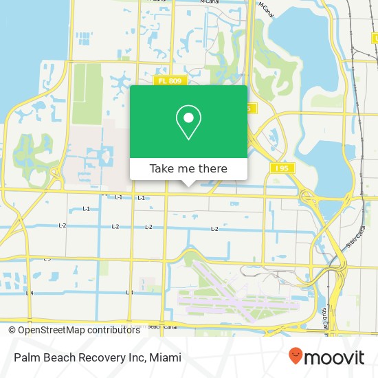 Palm Beach Recovery Inc map