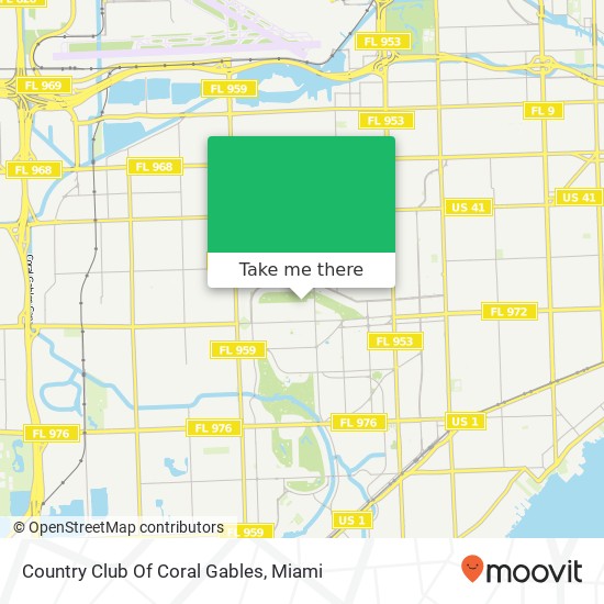 Country Club Of Coral Gables map