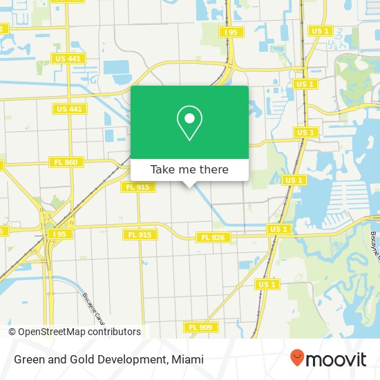 Green and Gold Development map