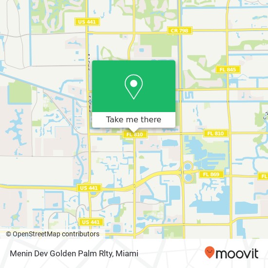 Mapa de Menin Dev Golden Palm Rlty