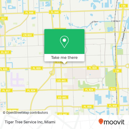 Tiger Tree Service Inc map