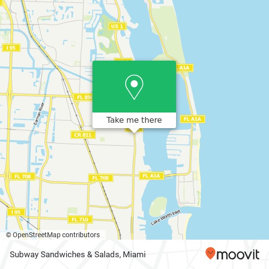 Mapa de Subway Sandwiches & Salads